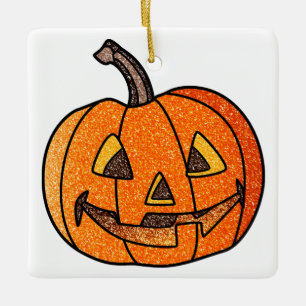 Ornement En Céramique Parties scintillant Jack O'Lantern