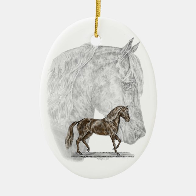Ornement En Céramique Paso Fino Cheval Art (Devant)