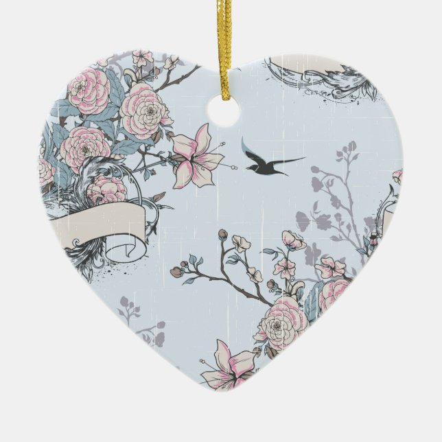 Ornement En Céramique pastel shabby chic (Devant)