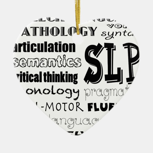 Ornement En Céramique Pathologiste du langage vocal (Devant)