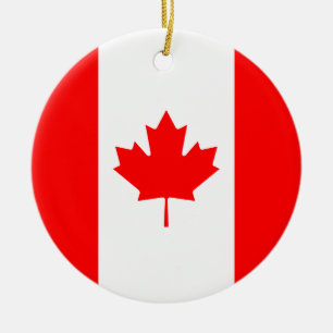 Ornement En Céramique Patriotic National Flag of Canada