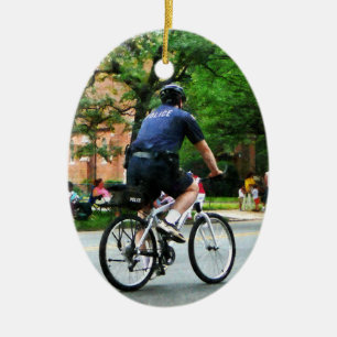 Ornement En Céramique Patrouille à vélo de police