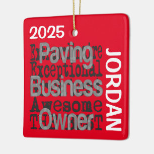 Ornement En Céramique Paving Business Owner Extraordinaire CUSTOM