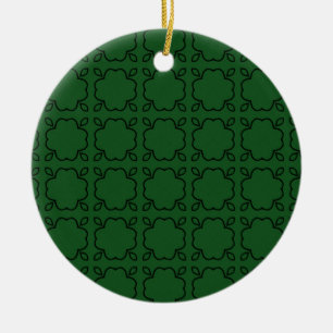 Ornement En Céramique Pays Charme Noël Ornement, Vert