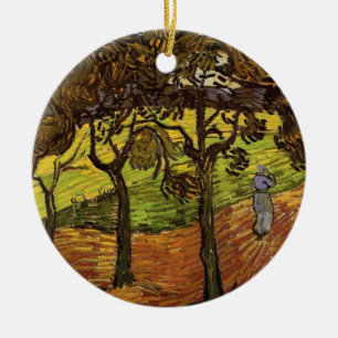 Ornement En Céramique Paysage, Arbres et Personnages de Vincent van Gogh