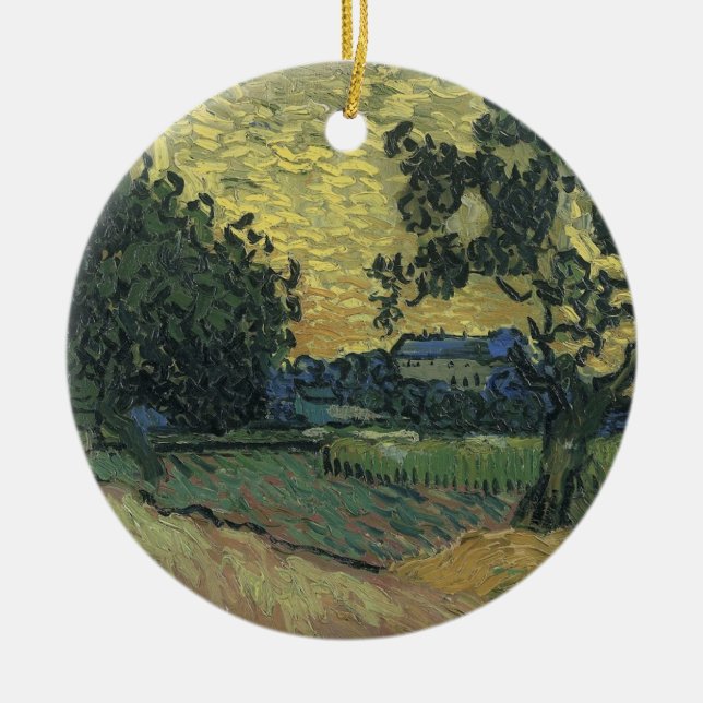 Ornement En Céramique Paysage de Van Gogh à Twilight (Devant)