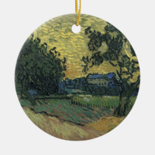 Ornement En Céramique Paysage de Van Gogh au crépuscule