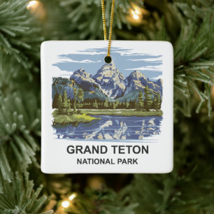 Ornement En Céramique Paysage du parc national de Grand Teton