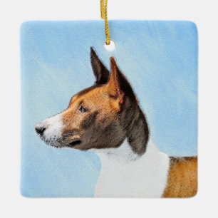 Ornement En Céramique Peinture Basenji - Belle Art Original