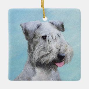 Ornement En Céramique Peinture Cesky Terrier - Cute Original Chien Art