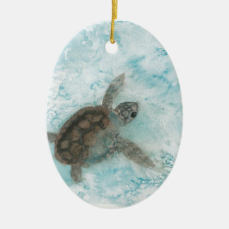 Ornement En Céramique Peinture d'aquarelle de tortue