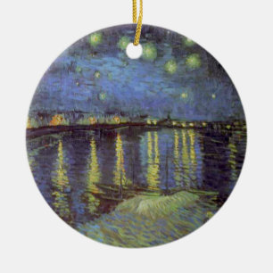 Ornement En Céramique Peinture nocturne étoilée de Van Gogh