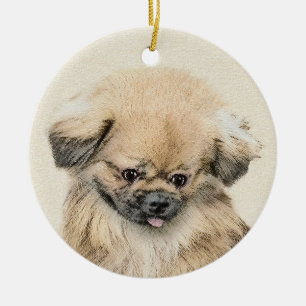 Ornement En Céramique Peinture Pekingese - Cute Original Chien Art