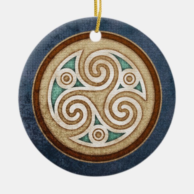 Ornement En Céramique Pendentif/ornement légers de Triskele (Devant)