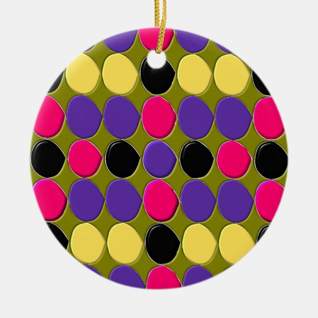 Ornement En Céramique Pendentif Taches Multiples (Devant)