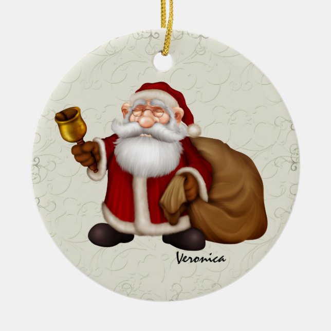 Ornement En Céramique Père Noël (Devant)