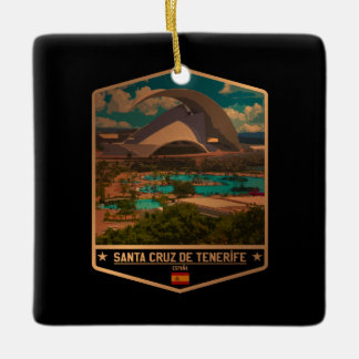 Ornement En Céramique Père Noël Cruz de Tenerife