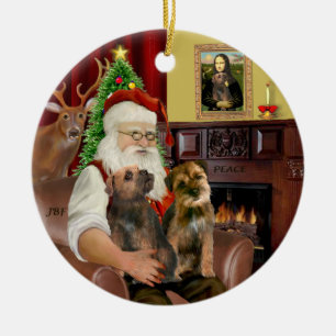 Ornement En Céramique Père Noël - Deux frontières
