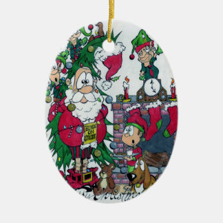 Ornement En Céramique Père Noël étaient en grève ! ! !