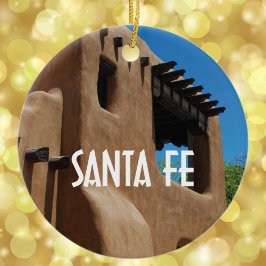 Ornement En Céramique Père Noël Fe Nouveau-Mexique
