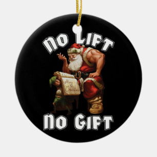 Ornement En Céramique Père Noël - Pas d'ascenseur, pas de cadeau