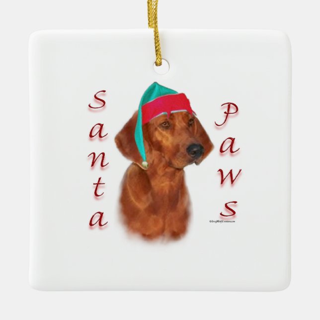 Ornement En Céramique Père Noël Paws (Devant)