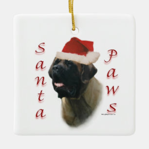 Ornement En Céramique Père Noël Paws Mastiff