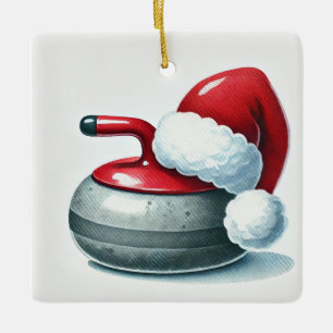 Ornement En Céramique Père Noël personnalisé - Curler favori