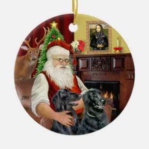 Ornement En Céramique Père Noël - Récupérateur à revêtement plat