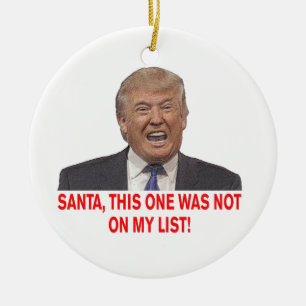Ornement En Céramique Père Noël, Trump n'était pas sur ma liste !