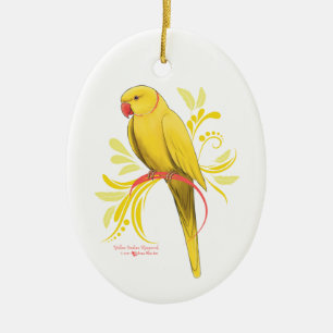 Ornement En Céramique Perroquet indien Ringneck