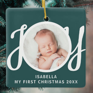 Ornement En Céramique Personnalisation Ma première photo de Noël Garde v
