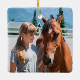 Ornement En Céramique Personnalisé Animaux de compagnie Meilleur Cheval 