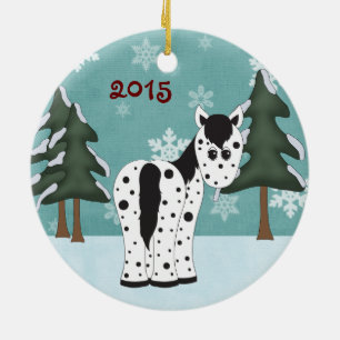 Ornement En Céramique Personnalisé Leopard Appaloosa ~ Appy Horse