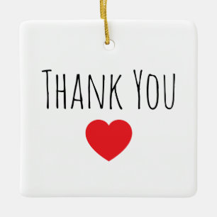 Ornement En Céramique Personnaliser le message Merci