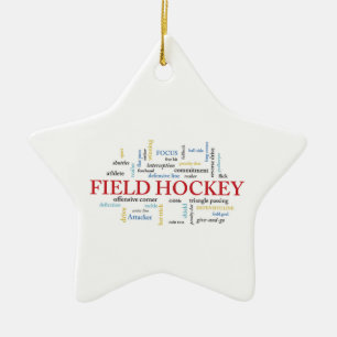 Ornement En Céramique Personnaliser, Merci d'entraîneur de hockey de ter