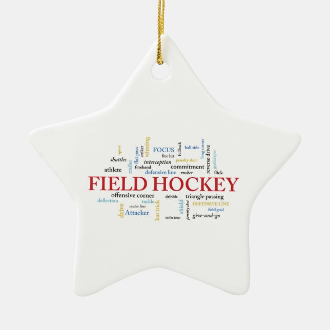 Ornement En Céramique Personnaliser, Merci d'entraîneur de hockey de ter (Devant)