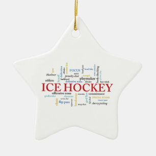 Ornement En Céramique Personnaliser, Merci d'entraîneur de hockey sur gl