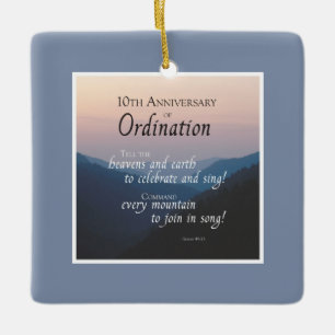 Ornement En Céramique Personnalisez la 10ème classification Congrats