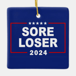 Ornement En Céramique Perte de la douleur anti-Trump 2024