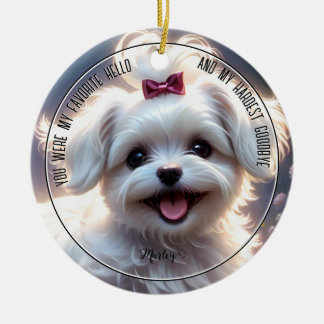 Ornement en céramique Pet Memorial Circle