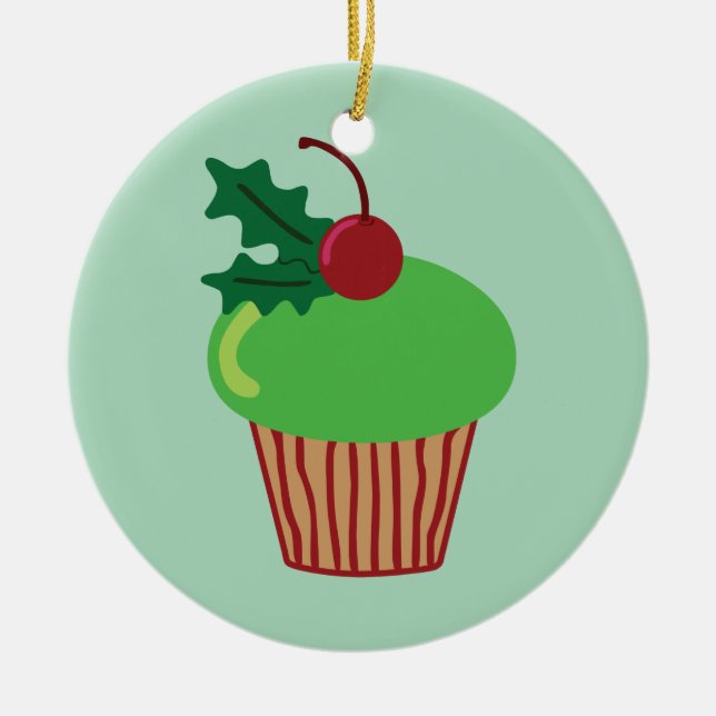 Ornement En Céramique Petit gâteau de Noël (Devant)