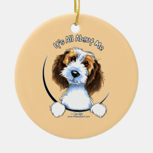 Ornement En Céramique Petit griffon Vendeen PBGV IAAM de basset