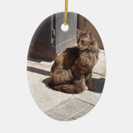 Ornement En Céramique Pétra de chat perse de longue date