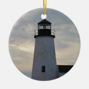 Ornement En Céramique Phare de point de Pemaquid