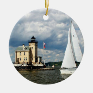 Ornement En Céramique Phare de Rondout