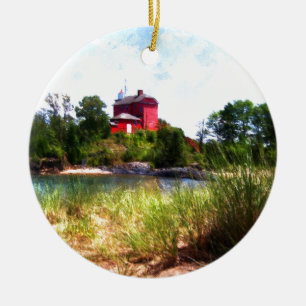 Ornement En Céramique Phare d'été