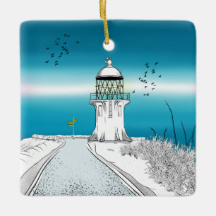 Ornement En Céramique Phare du Cap Reinga Nouvelle-Zélande
