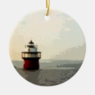 Ornement En Céramique Phare léger de pilier de Duxbury d'insecte