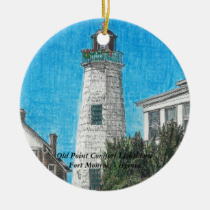Ornement En Céramique Phare Old Point Comfort